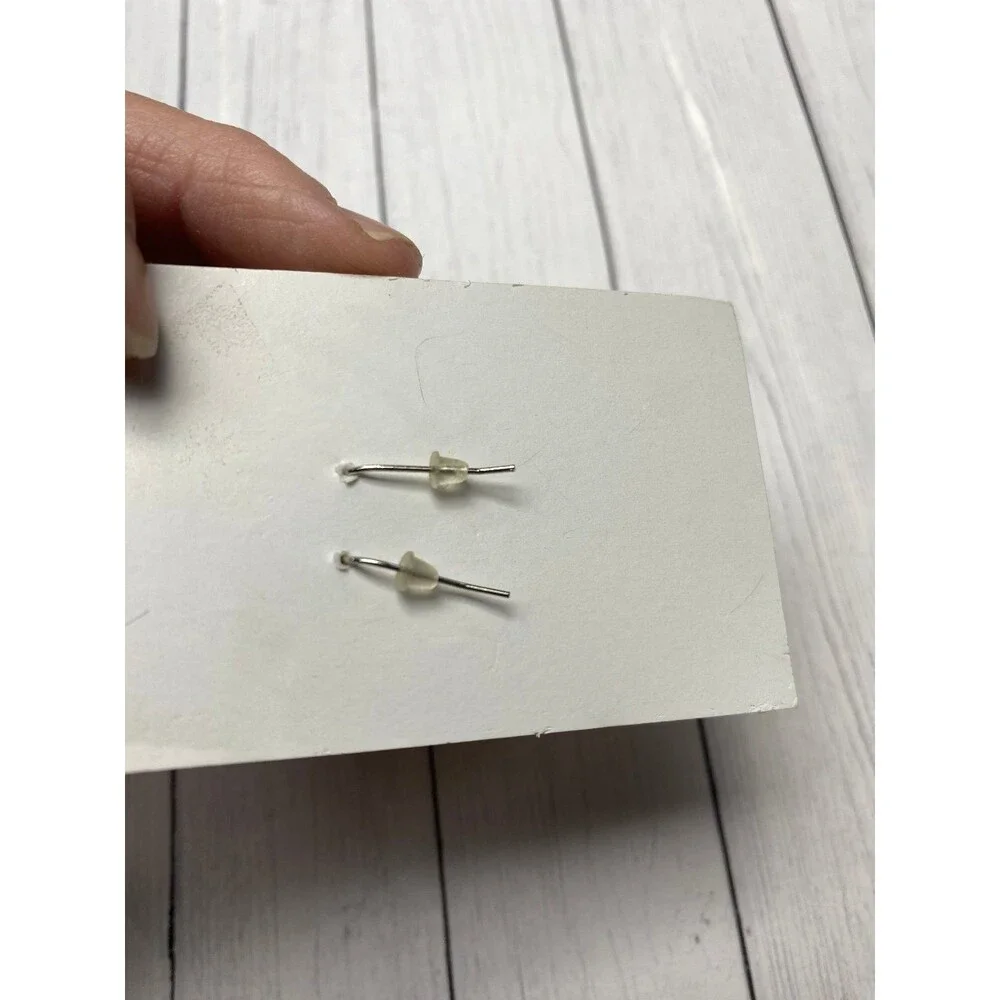 Little Ladies Mermaid Tail Earrings 2 Pieces Yellow Glitter Resin
